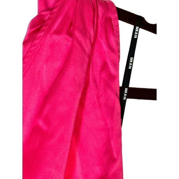 Ser O Ya Pink Silk Neck Wrap CropTop New Size XS - Picture 5 of 5